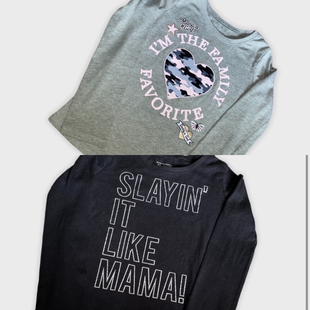 Children’s Place long sleeve tees. (2) 5T - Picture 1 of 3